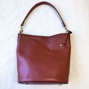 Coach 2022 Dakota Large Bucket Glove Tanned Brown Leather Shoulder Bag CH726 EUC